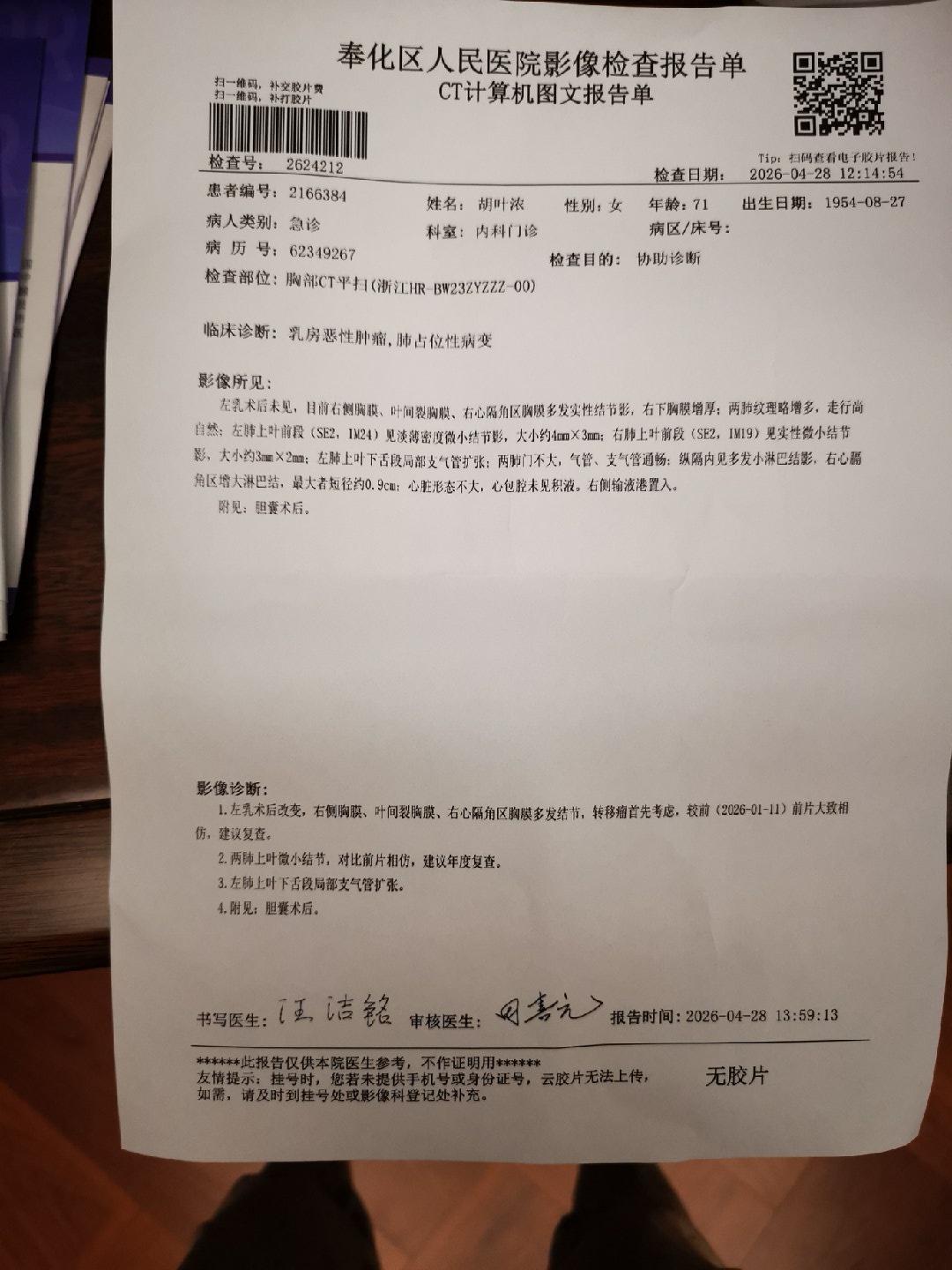 2026年4月28日CT报告